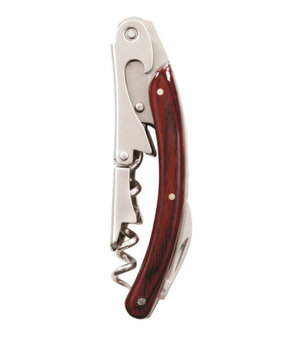 Curved Cherry Double Lever Wine Opener